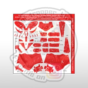 1/12 - P1 Commander Ganch Waterslide Decal Sheet Star Wars Black Series
