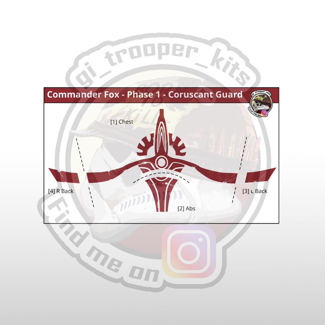 1/12 - Animated Cmdr Fox Chest Waterslide Decal - Etsy