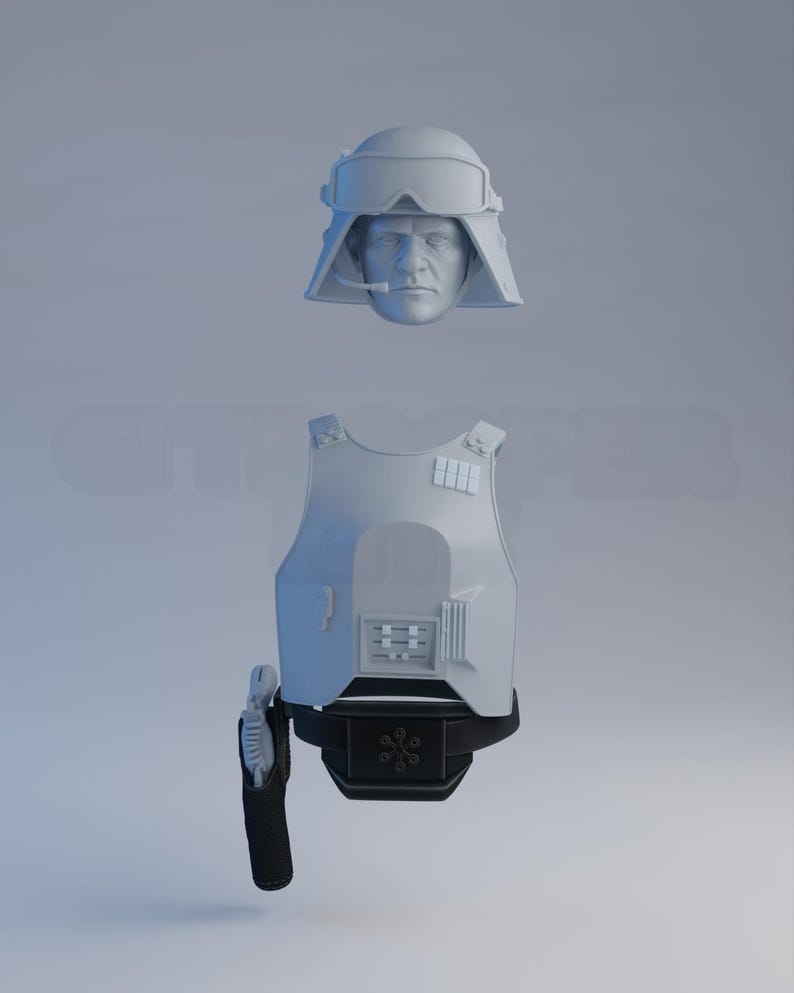 1/12 Officer Armour 3D Printed Part image 8