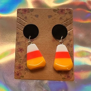 Candy Corn Earrings
