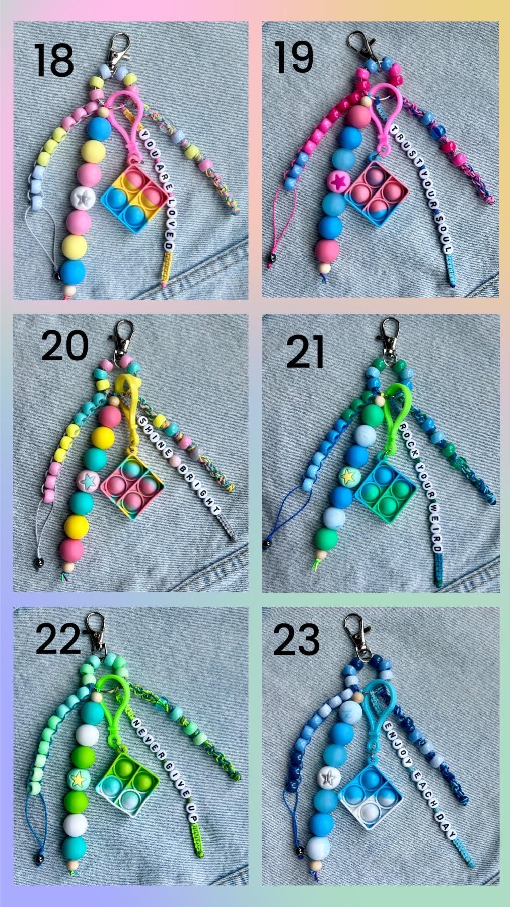 Multi-fidget Sensory Keychain | Anxiety Relief | ADHD and Autism ...
