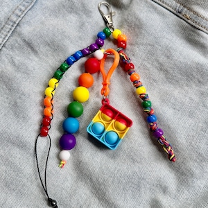 Keychain Fidget, Anxiety Fidget, Calming Counting Toy, Anxiety Relief, Sensory Tool, Classroom Fidget, Fidget Pull Toy, Customizable