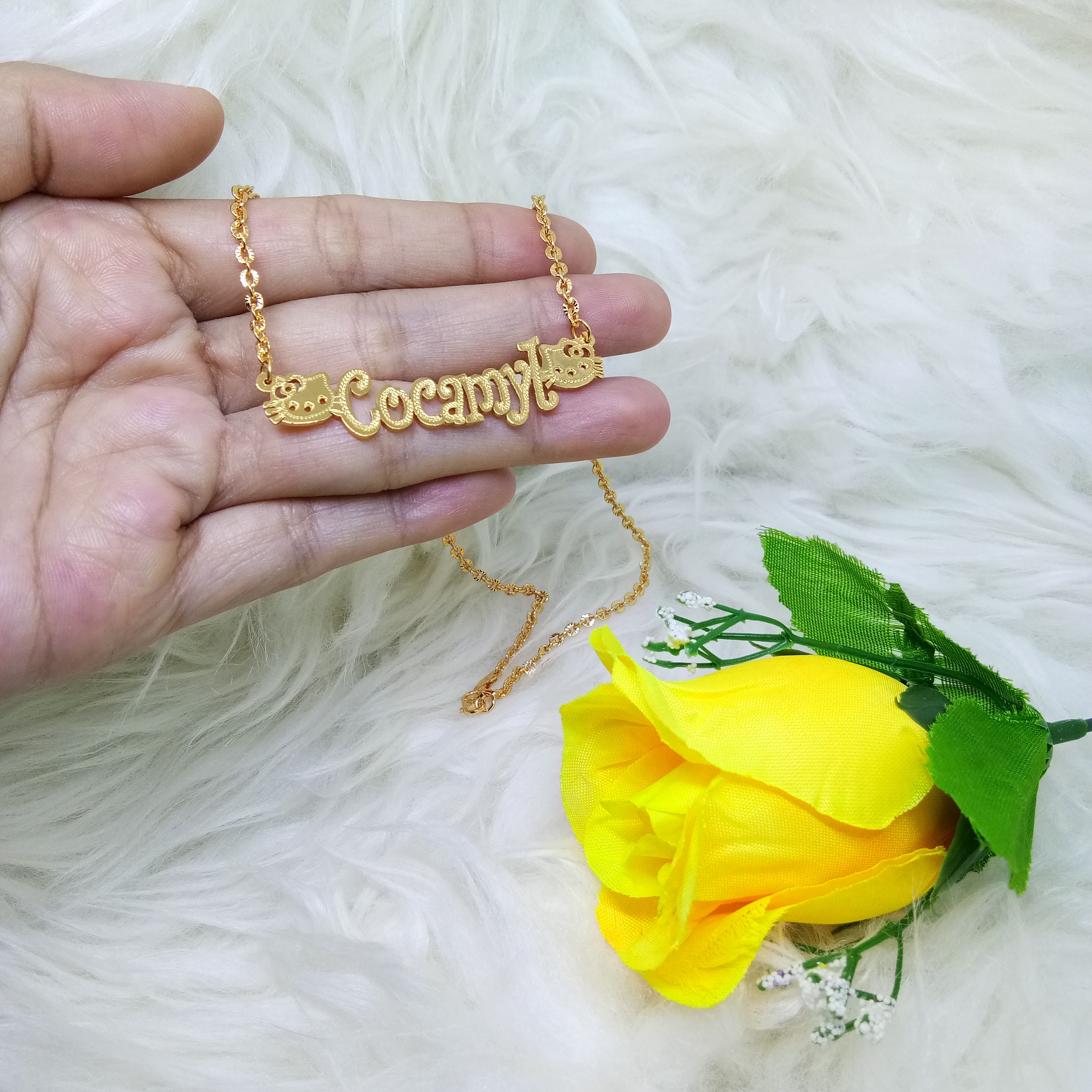 Hello Kitty Necklace Custom Necklace Name Hello Kity Accessories