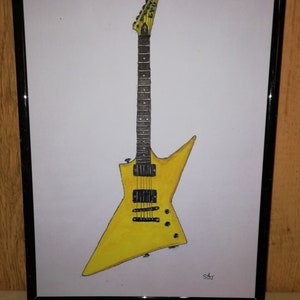 Electric Guitar - Explorer 50 Custom - original water colour