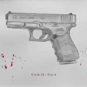 Glock 19 - original Aquarell