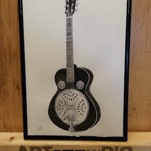 Dobro Guitar - original water colour