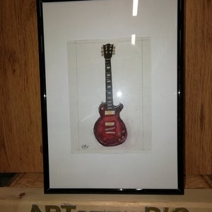 E-Gitarre - original Aquarell