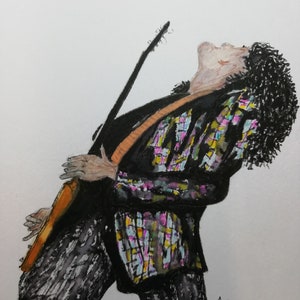 Electric Guitar Solo - original water colour
