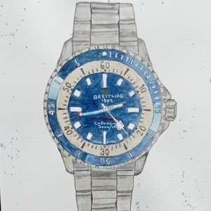 Breitling Superocean - original water colour