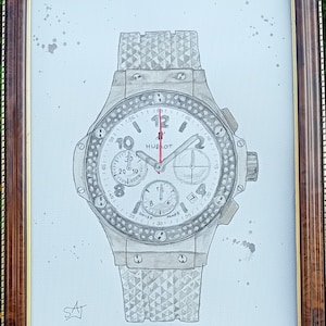 Hublot Big Bang Watch - original watercolour