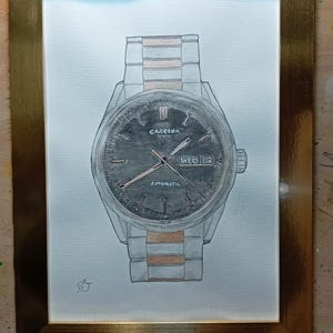 TAG Heuer Carrera - original water colour
