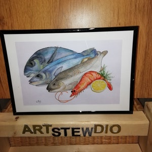 Seafood Quartet - original water colour
