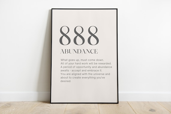 888 Angel Number - Printable Digital Art