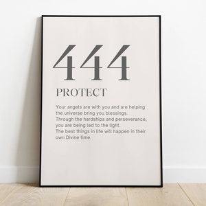 444 Angel Number - Printable Digital Print