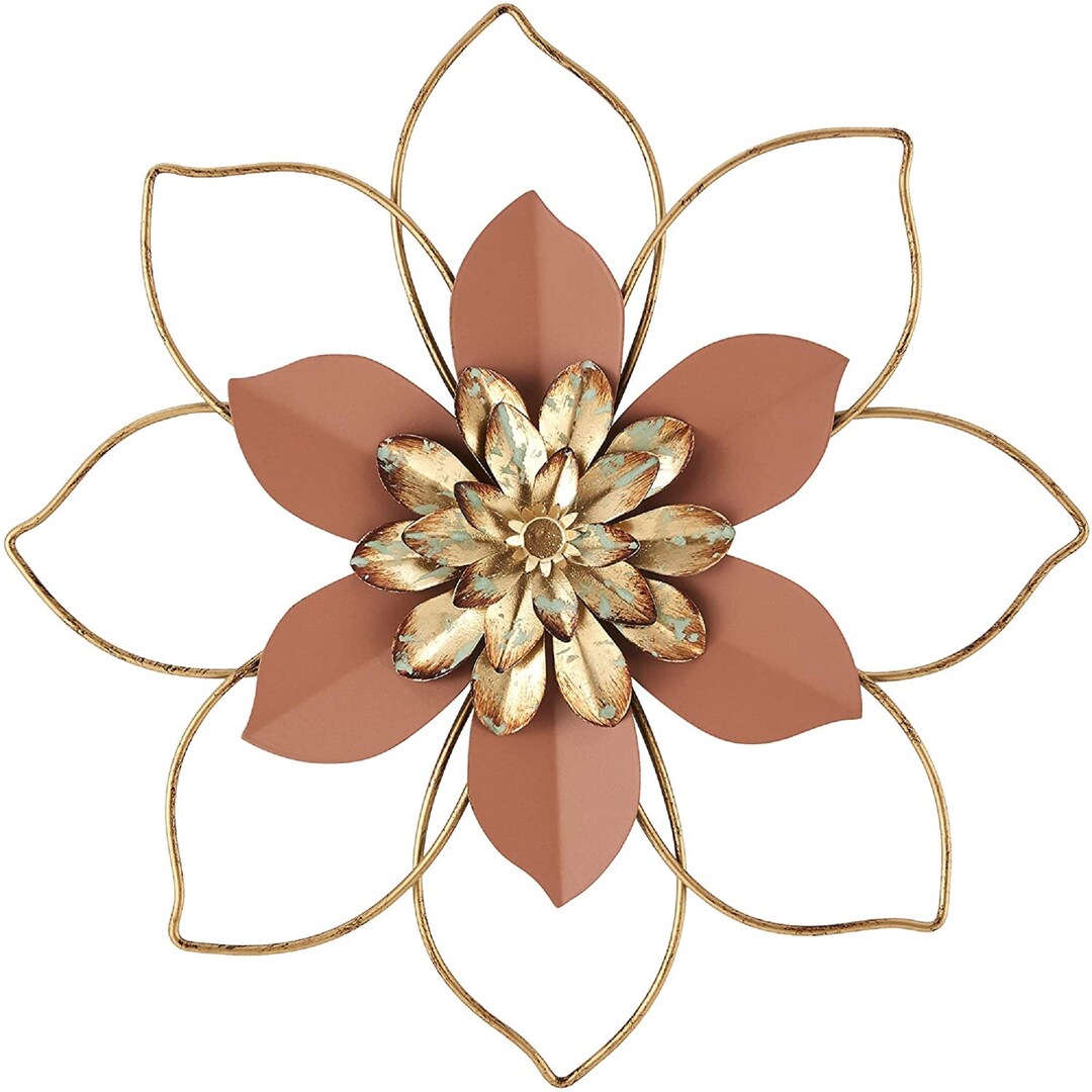 Metal Wall Flowermetal Floral Wall Decor Hanging Decorations,12 Inch