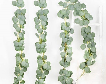 Eucalyptus Garland 3 Pcs-Flower Garland-Artificial Greenery Garland -Silk Eucalyptus Vines Wedding Backdrop Wall Decor Flower Arrangement