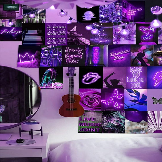 Purple Vibe Aesthetic Room  Neon room, Room ideas bedroom, Dream