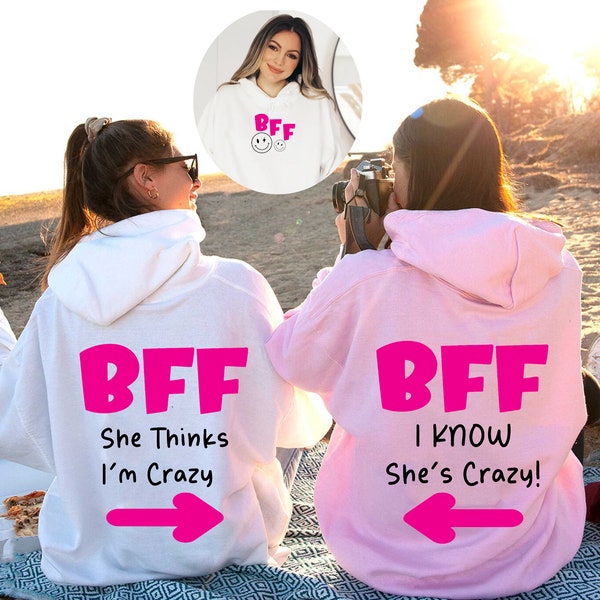 Best Friend Matching Hoodies for Couple, Funny Bestie Trip Hoodie, Y2K Tumblr Trendy Hoodie, BFF Hoodie, Besties Outfit, BFF Gifts For Girls