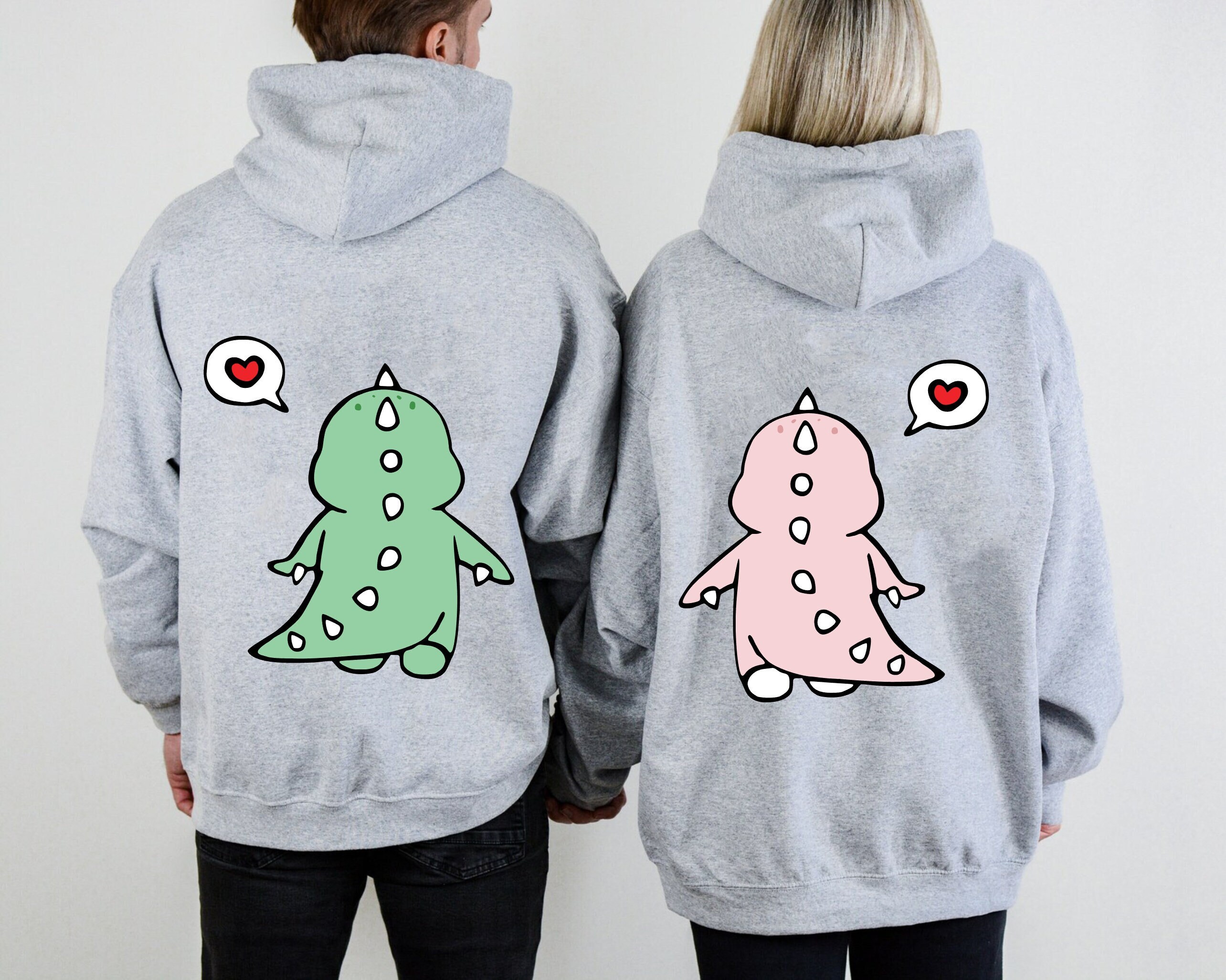 Cute Dinosaur Couple Sweatshirt Couples Gifts Valentines Day Cute Dinosaur Matching Hoodie Gift for Couple Gift for Lovers Trendy. Etsy