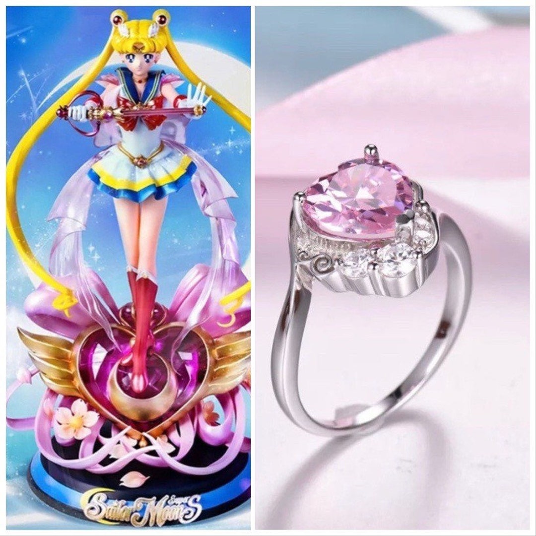 Usagi Engagement Ring, 925 Sterling Silver Ring, Sailor Moon Ring, Usagi Tsukino Ring, Sailor Moon Jewelry, Sailor Moon Wedding Ring, - Etsy Usagi Engagement Ring, 925 Sterling Silver Ring, Sailor Moon Ring, Usagi Tsukino Ring, Sailor Moon Jewelry, Sailor Moon Wedding Ring, - Etsy