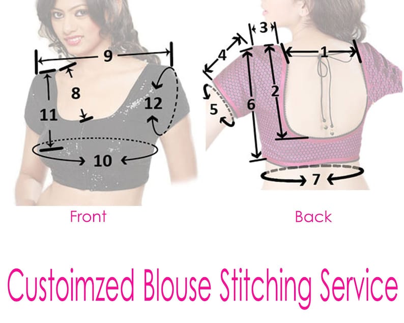 Custom Saree Blouse Stitching Service Saree Blouse Stitching Etsy