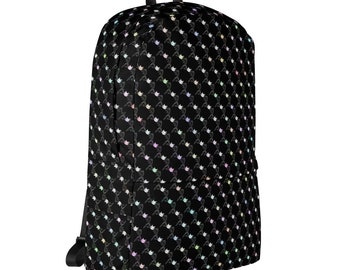 Pastel Bats Backpack Pastel Goth Rainbow Bat Print on Black