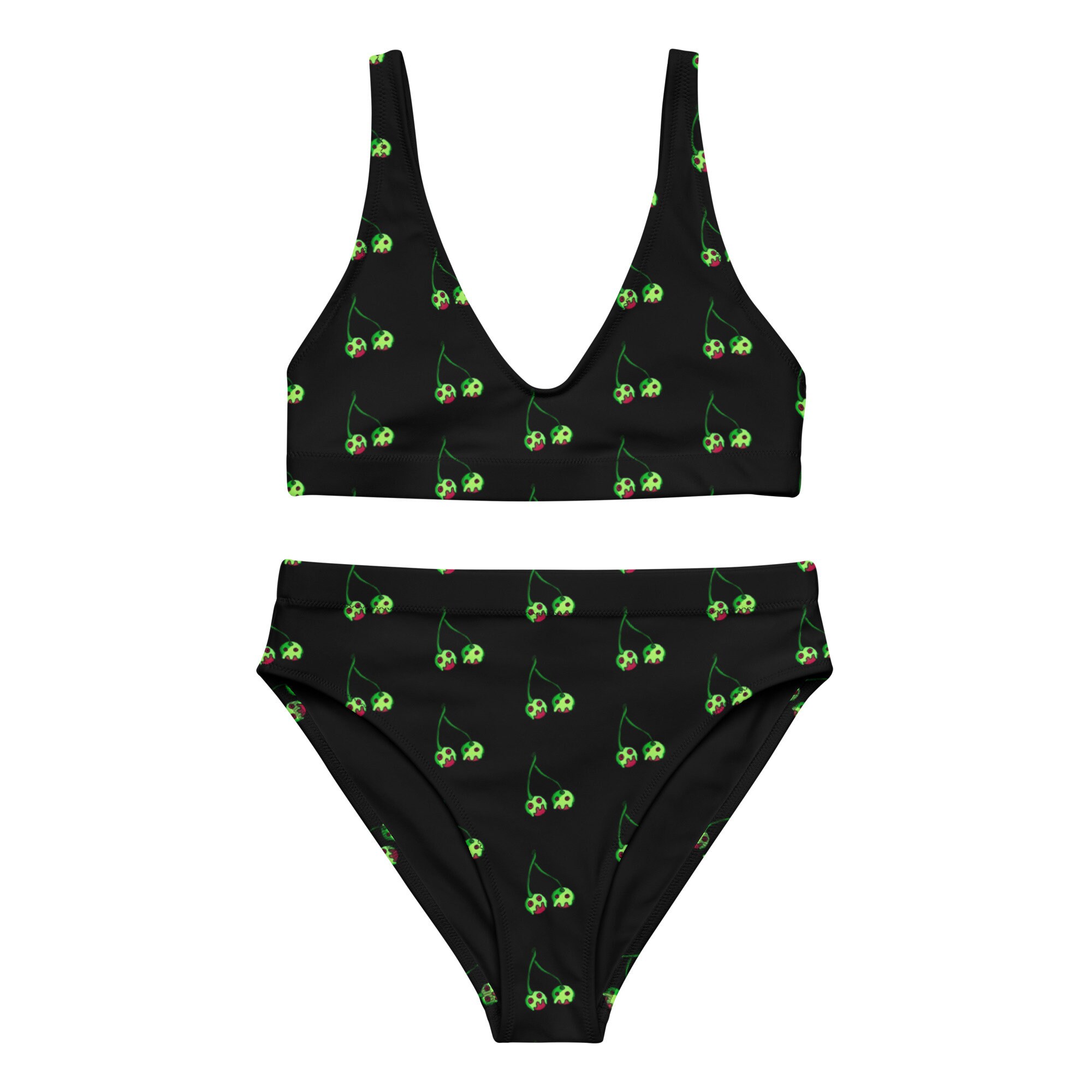 Poison Cherry Highwaisted Bikini Etsy UK