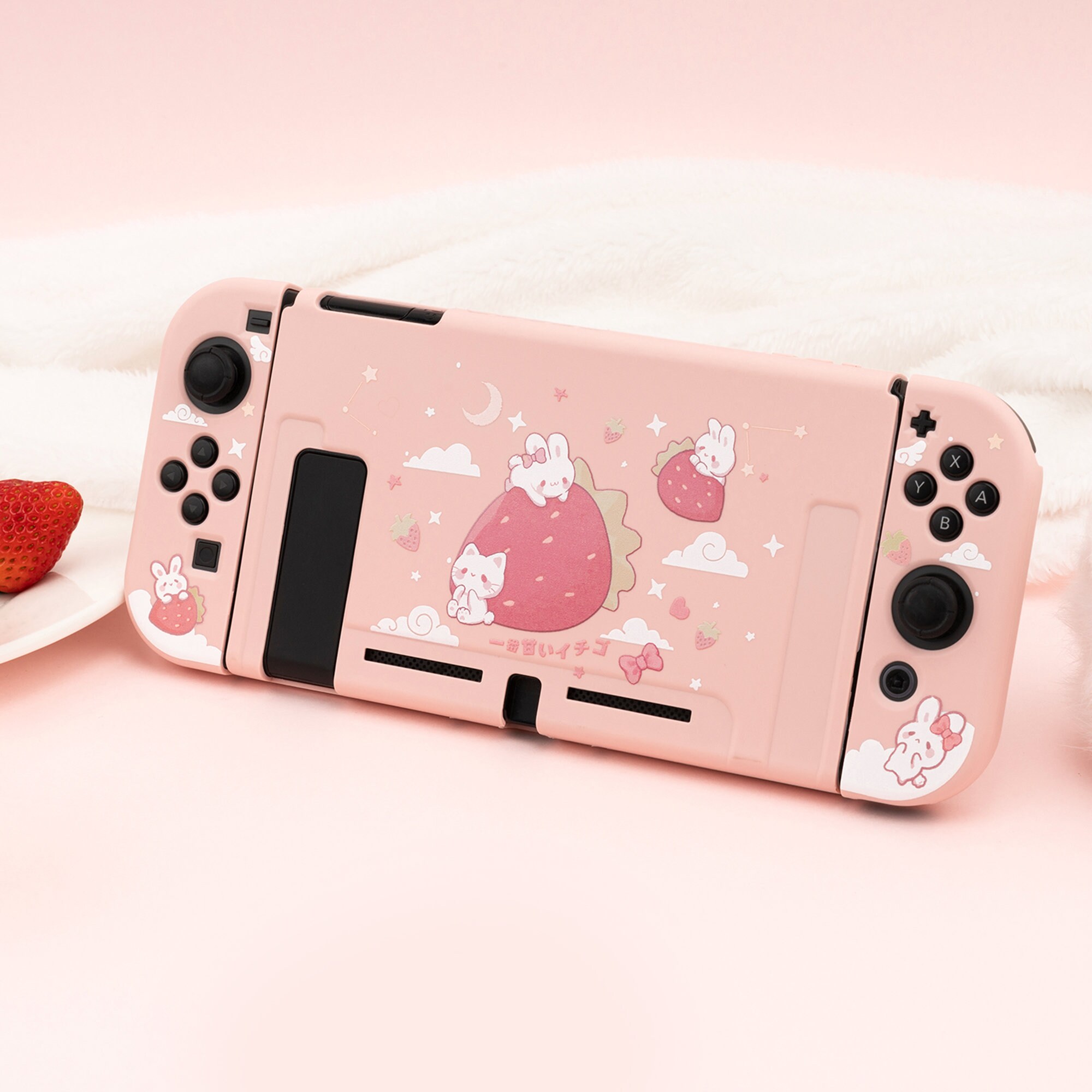 Pink Bunny Switch Case Nintendo Switch Case Soft Silicone Etsy