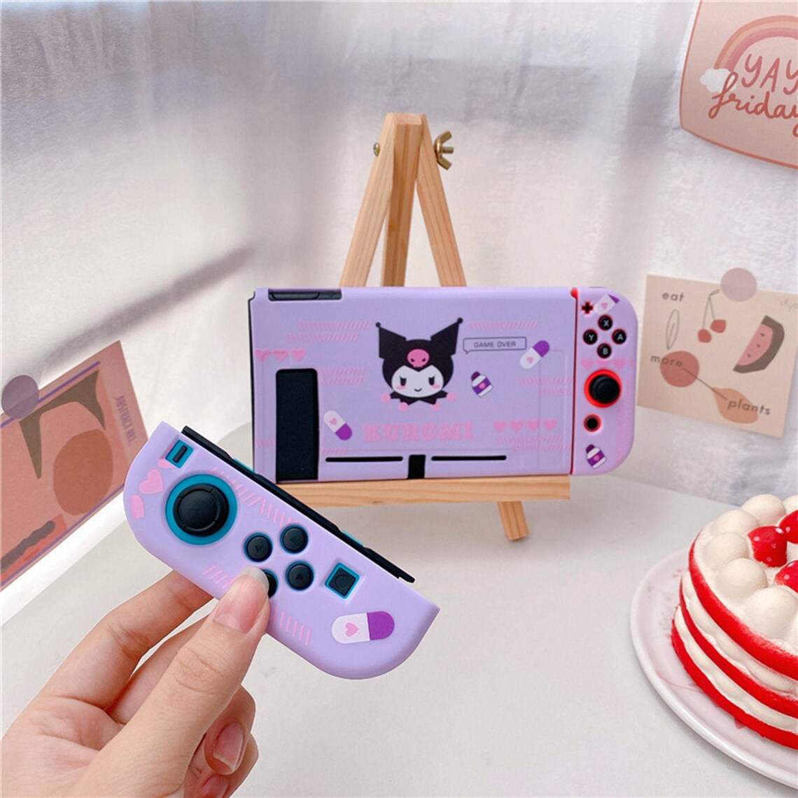 Cartoon Kuromi Switch Shell Nintendo Switch Case Cute Switch Etsy