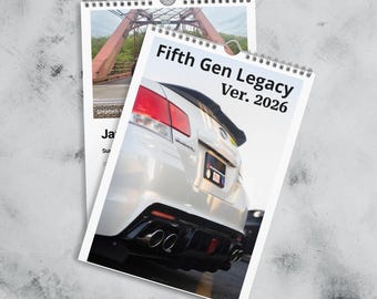 Subaru Legacy Wall calendar for office, stationary, home, work, garage, cars, automotive, subies (2026)