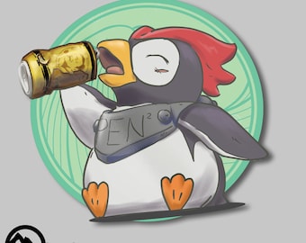 Pen Pen Peeker Sticker | Neon Genesis EVA, Neko, Waterproof and Weatherproof, Anime, Evangelian