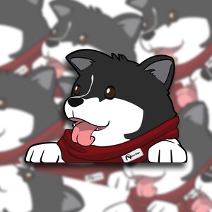 Husky Malamute Doggo Peeker