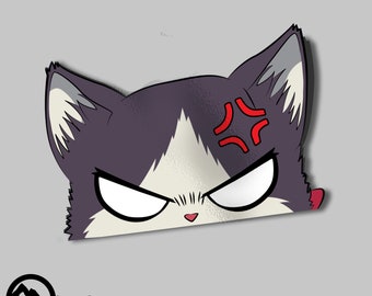 Mad Haru Peeker Sticker | My Roommate is a Cat, Neko, Waterproof and Weatherproof
