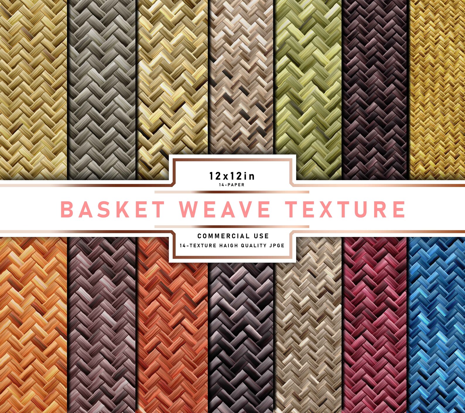 Basket weave Patterns Backgrounds Digital Scrapbook Paper | Etsy