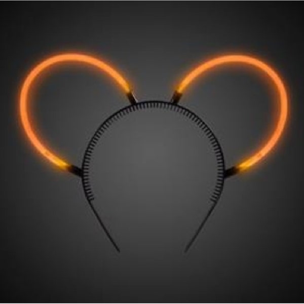 Glowing Ear Head Piece Mickey Style Neon Lights