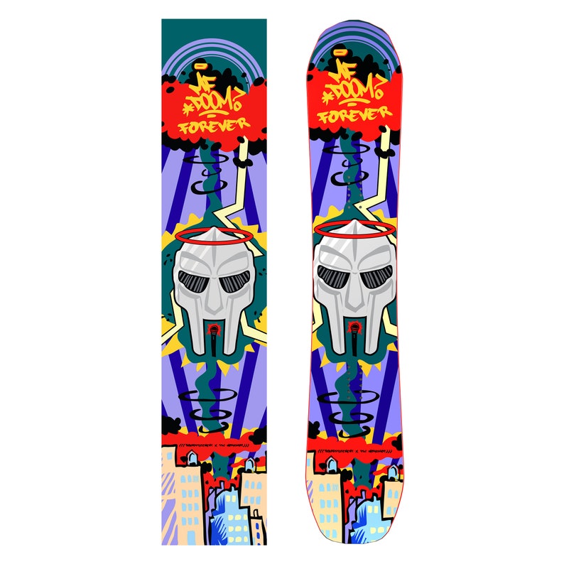 MF Doom Vinyl Snowboard Wrap Kit Etsy