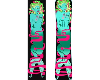 The Siren Vinyl Snowboard Wrap Kit (Toxic Sludge)
