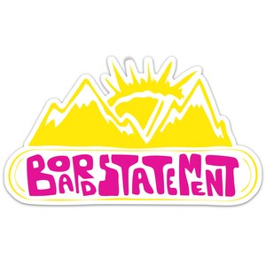 Sun and Mountain BoardStatement Logo Sticker