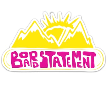 Sun and Mountain BoardStatement Logo Sticker
