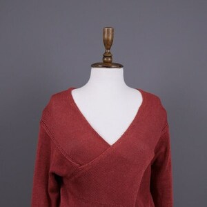 SARAH PACINI Red Asymmetrical Oversized Tight Knit Sweater One Size