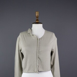 RUNDHOLZ Beige Viscose Long Sleeve Cropped Lagenlook Cardigan Sweater Size XS image 1