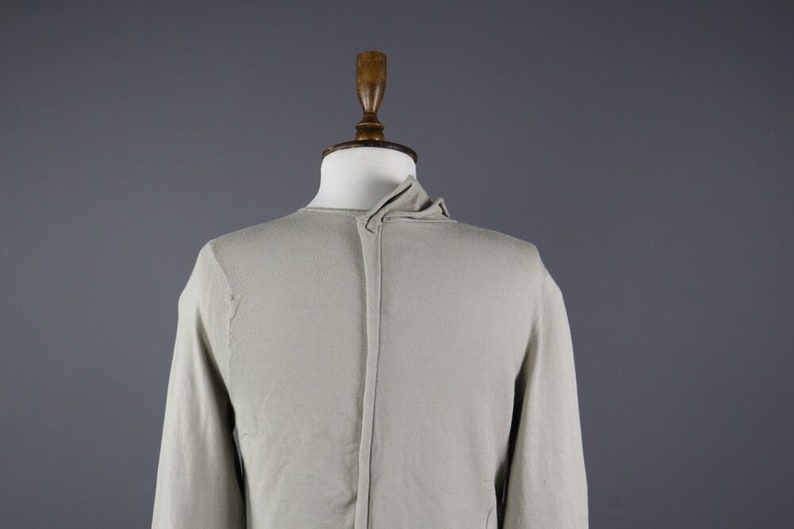 RUNDHOLZ Beige Viscose Long Sleeve Cropped Lagenlook Cardigan Sweater Size XS image 7