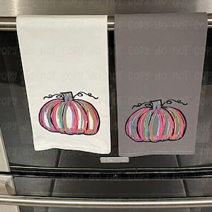 Holiday Tea Towel, Fall Tea Towel, Fall Kitchen Decor, Autumn Pumpkin
