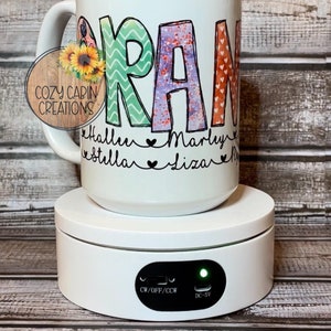 Custom Grandma sublimation mug: Granny, GIGI, MawMaw, Mimi
