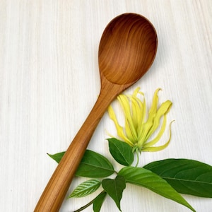 13&quot; Golden Teak Ladle, Extra-Large Teak Wood Ladle, Handmade Serving Ladle, Handmade Wooden Ladle, Large Cooking Spoon, Unique Wooden Ladle