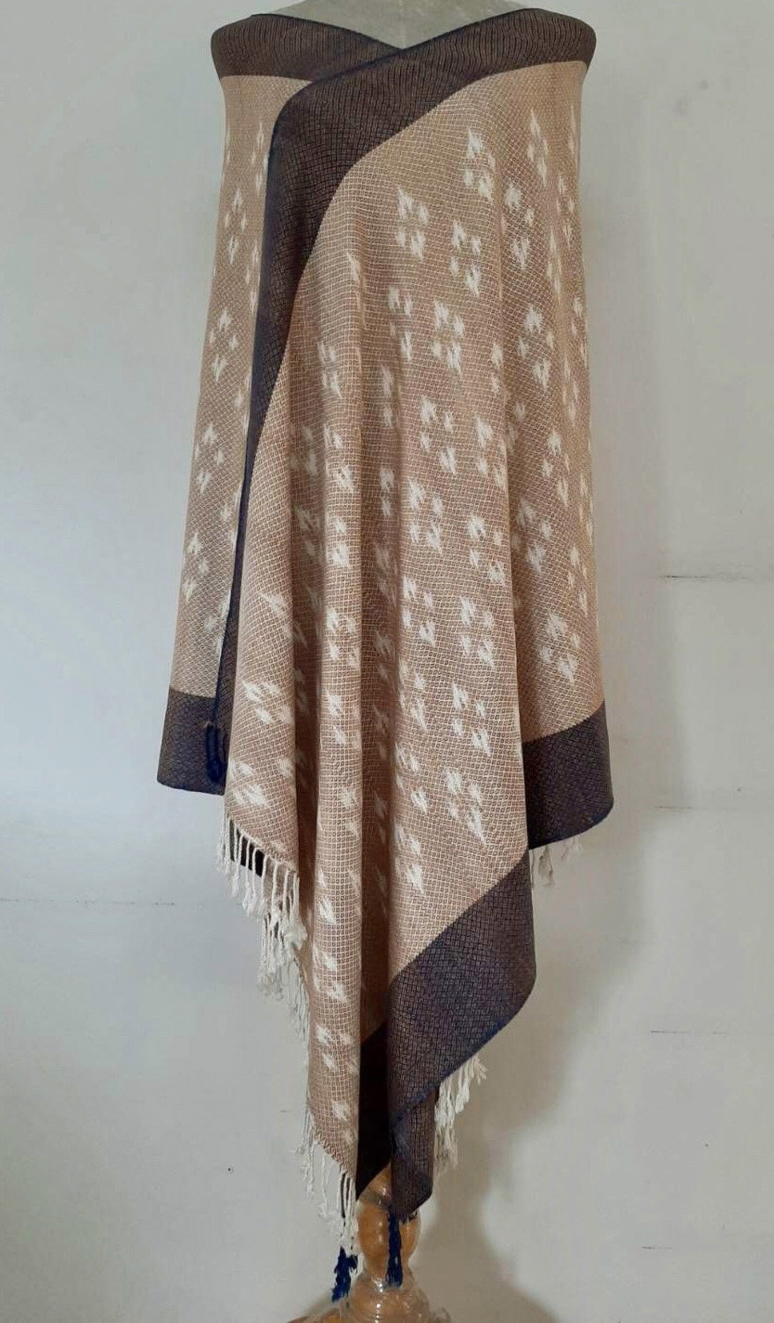 80 Zoll Brauner und Blauer Wendeschal handgewebtes Indigo und | Etsy