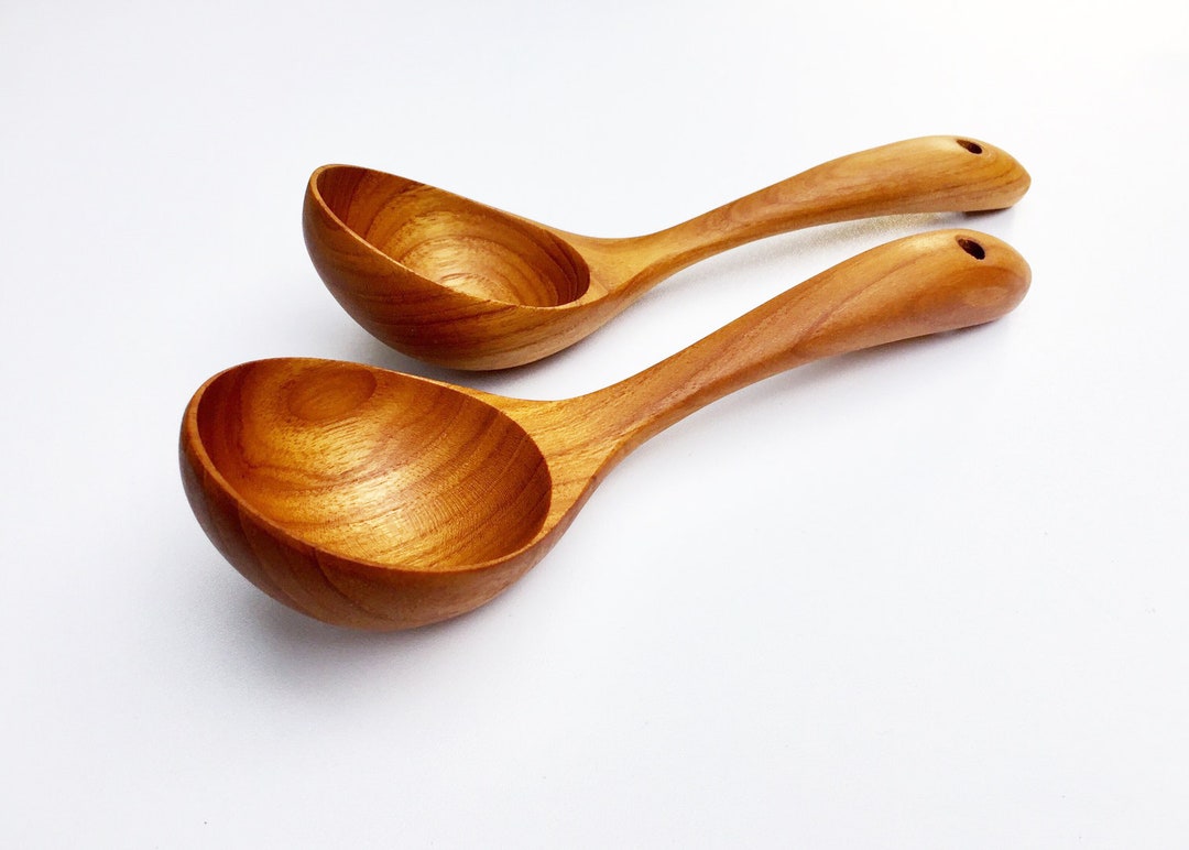 Small Teak Wood Ladle 9 Wooden Soup Ladle Small Wooden Etsy