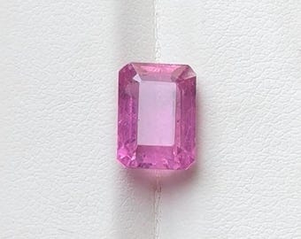 Octagon Pink Tourmaline Cut Gemstone (8x11mm) – Heated Beryllium Treated