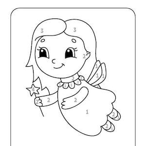30 Pages, Assorted Color-By-Number Pages Vol. 3, Coloring Sheets