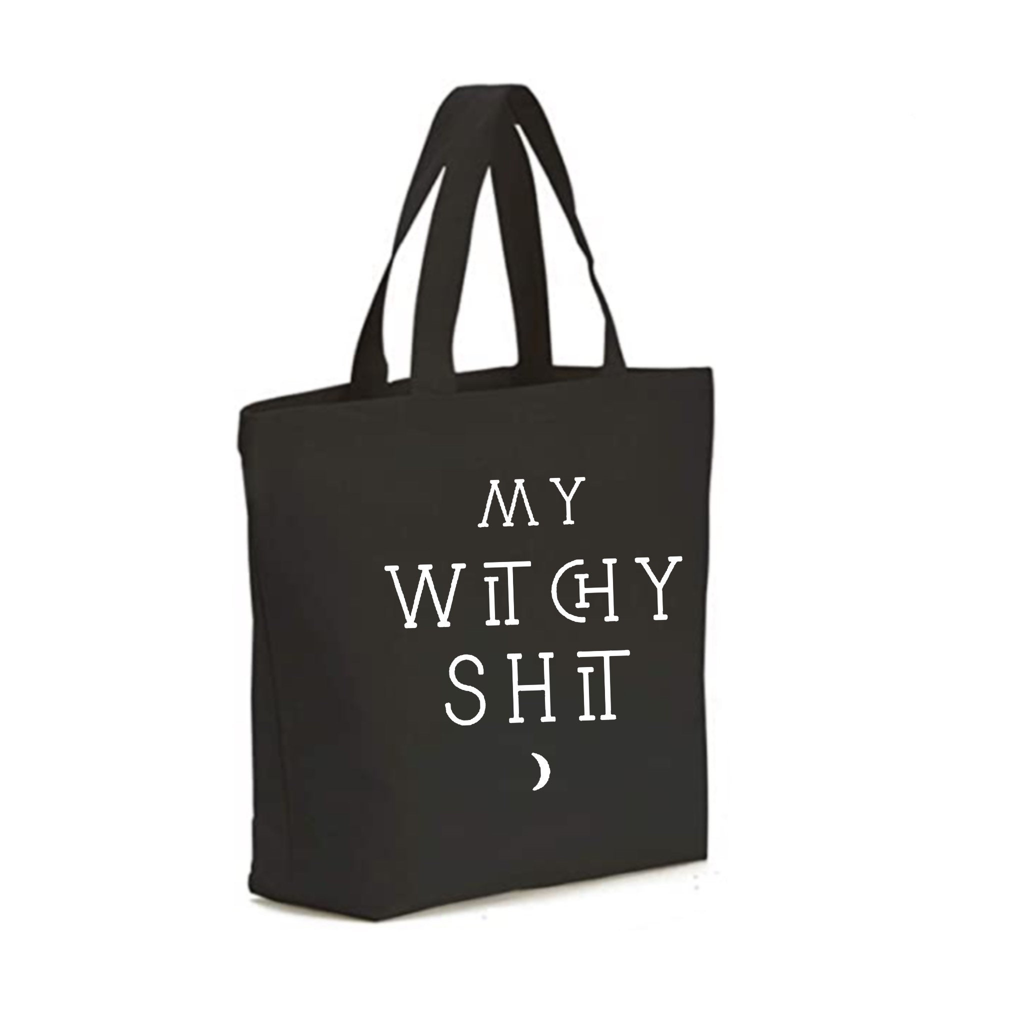 My Witchy Shit Tote Bag Goth Purse Black on Black Decor - Etsy UK